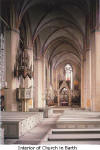 Interior of church in Barth