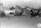 World War II B-24 plane crash photo