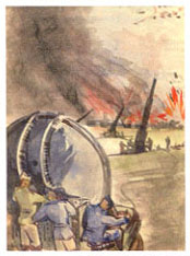 Anti-aircraft fire during WWII by Paul Canin