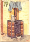 Watercolor - kriegie stove