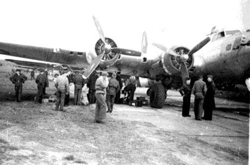 Loading another 91st B-17 at Barth POW pickup