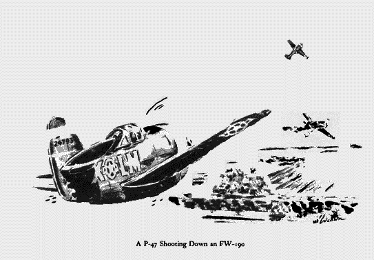 P-47 shooting down a FW-190