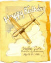 Birthday card made for Oscar while in Stalag Luft I  POW camp during wwII